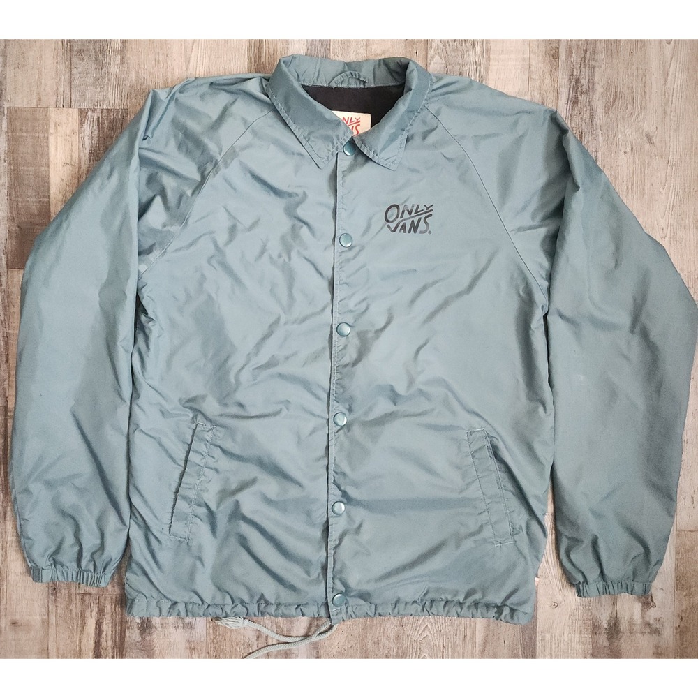 Vans Coaches Jacket Mens Medium Green Loon Society Midnight Marshes Windbreaker